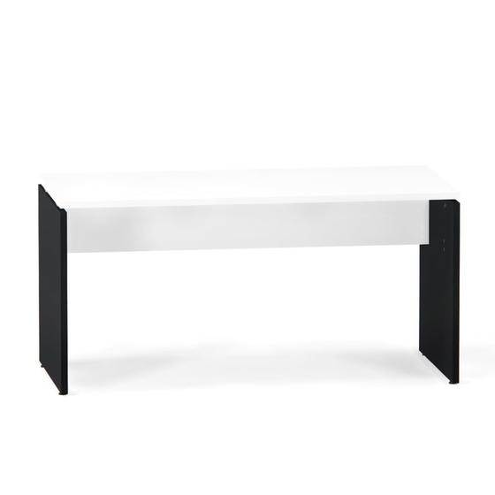 Imagem de Mesa Diretora Pé Painel P25 Pandin 1,50 x 0,70 M Branco e Preto