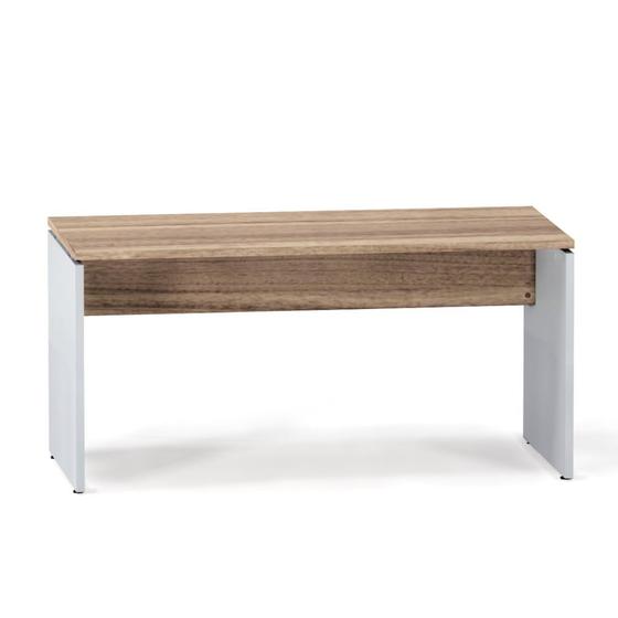 Imagem de Mesa Diretora Pé Painel P25 Pandin 1,50 x 0,70 M Noce Naturale e Cinza