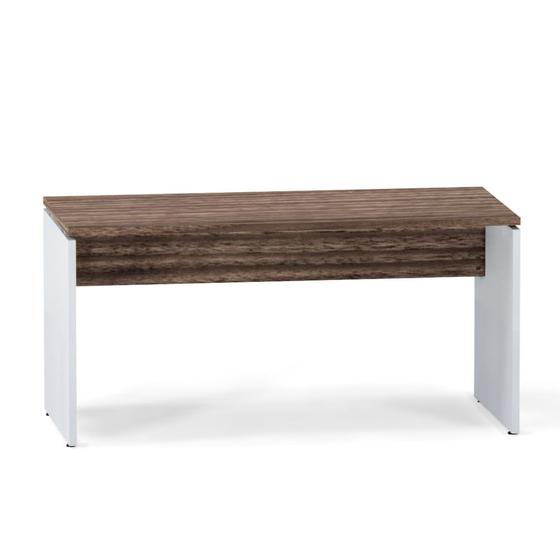 Imagem de Mesa Diretora Pé Painel P25 Pandin 1,50 x 0,70 M Walnut e Cinza