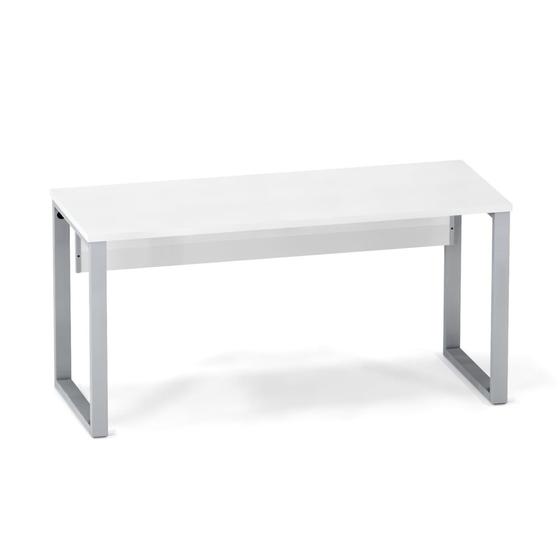 Imagem de Mesa Diretora Tubular P25 Pandin 1,5x0,6 M Branco e Cinza