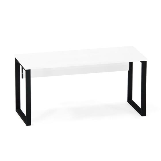 Imagem de Mesa Diretora Tubular P25 Pandin 1,5x0,6 M Branco e Preto