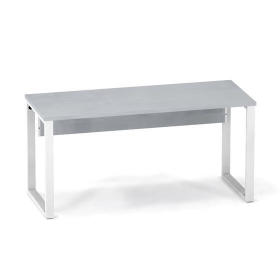 Imagem de Mesa Diretora Tubular P25 Pandin 1,5x0,6 M Cinza e Branco