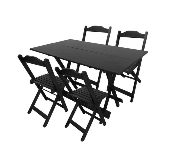 Imagem de Mesa Dobrável 120x70 com 4 Cadeiras