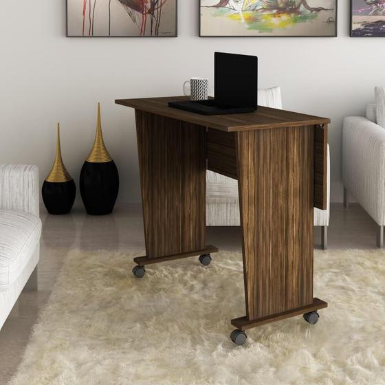 Imagem de Mesa Dobrável com Rodízios - Nogal