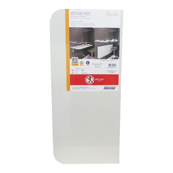Imagem de Mesa Dobrável Com Suporte 50X40Cm Preta Multivisão