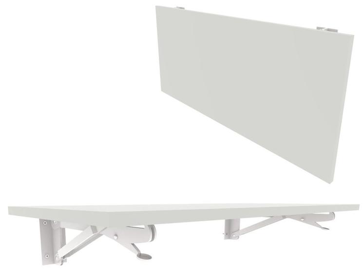 Mesa Dobrável De Parede 90x40cm Madeira MDF Branca Menor preço em Mesa Dobrável De Parede 90x40cm Madeira MDF Branca