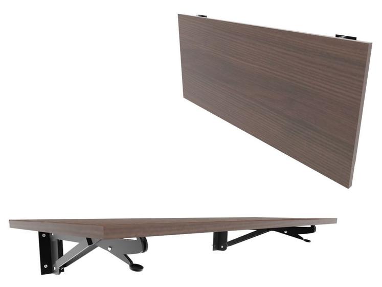 Mesa Dobrável De Parede 90x40cm Madeira MDF Castanho Menor preço em Mesa Dobrável De Parede 90x40cm Madeira MDF Castanho