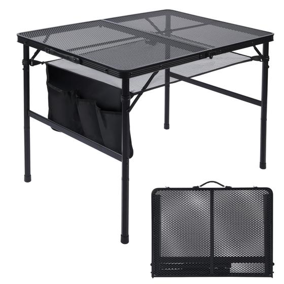 Imagem de Mesa dobrável para churrasco JOUYEK Portable Camping 90x60cm preta