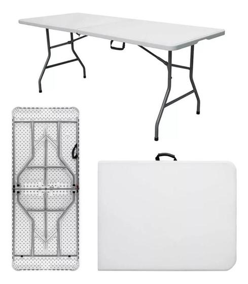 Mesa Dobrável Portátil Branca Vira Maleta Com Alça Oferta Menor preço em Mesa Dobrável Portátil Branca Vira Maleta Com Alça Oferta