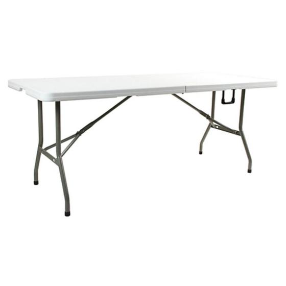 Mesa Dobrável Tipo Maleta 180cm Branco Menor preço em Mesa Dobrável Tipo Maleta 180cm Branco