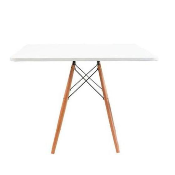 Imagem de Mesa Eiffel Eames 80cm Quadrada Pés Madeira Desing Moderno