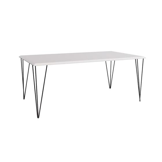 Imagem de Mesa Elen Tampo Retangular 140 X 80 Cm de Madeira Branco New Green