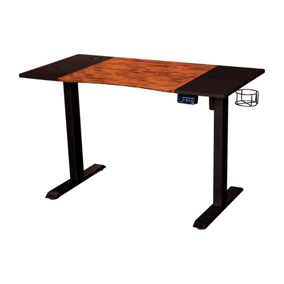 Imagem de Mesa Elétrica Com Regulagem de Altura - Preta e Marrom