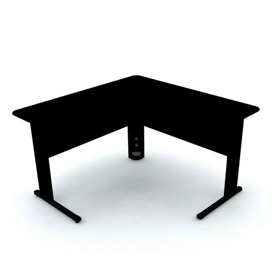 Imagem de Mesa em l p/ escritório 140x140 pandin maxxi - preto