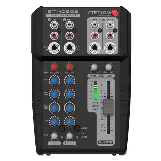 Imagem de Mesa equalizadora stetsom stm0602 stereo 12v 2 canais 6 vias