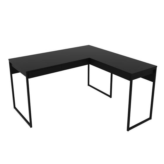 Mesa Escritório Angular Tecnomobili ME4157 Preto/Preto - Tecno Mobile Menor preço em Mesa Escritório Angular Tecnomobili ME4157 Preto/Preto - Tecno Mobile