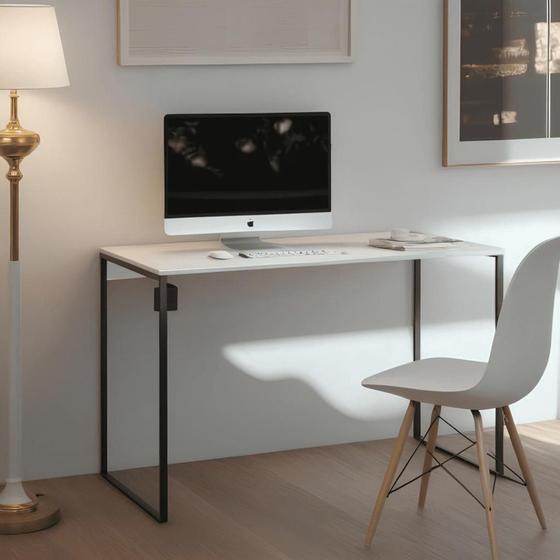 Imagem de Mesa Escritório Estilo Industrial 90x50  Ideal para Home Office e Espaços Pequenos