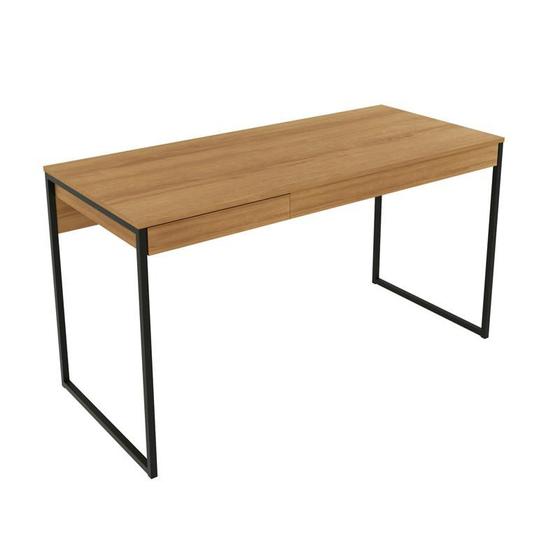 Imagem de Mesa escritorio ME4156 Amendoa/Preto - Tecno Mobile