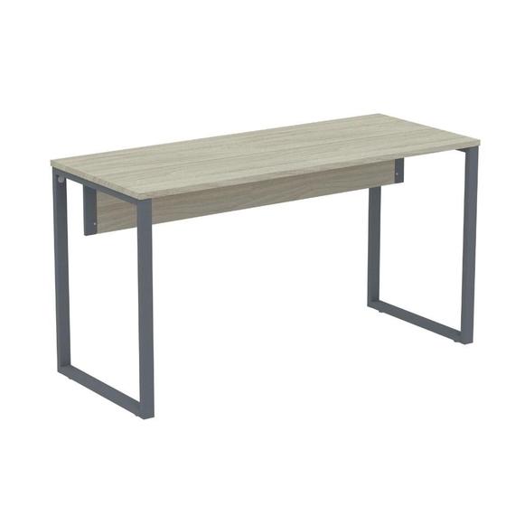 Imagem de Mesa Escritório P25 TUB Pandin 170 cm Larg x 70 cm Prof Tampo MDP Casablanca Pé Aço Tubular Grafito