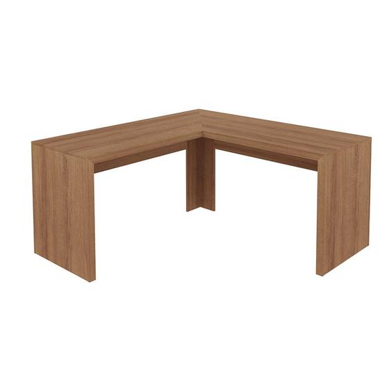 Imagem de Mesa Escrivaninha de Canto 157,3x74,5x157,3 cm Amêndoa