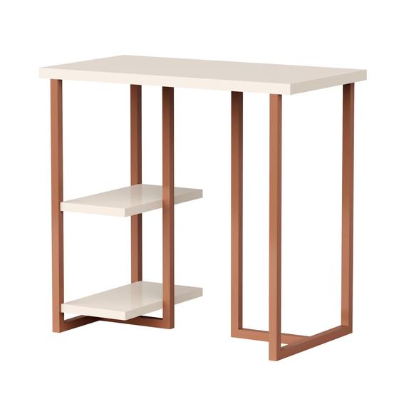 Imagem de mesa escrivaninha de estudo com prateleira ideal para notebook mali 76 home office