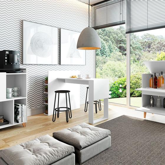 Imagem de Mesa Escrivaninha Multiuso Smart Com Estante Be Mobiliário