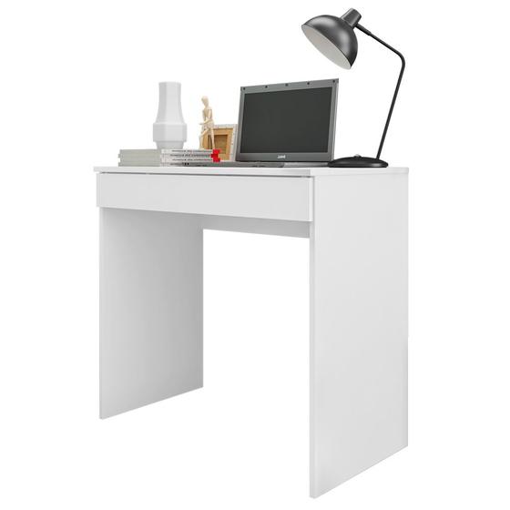 Imagem de Mesa Escrivaninha Para Notebook Home Office Allexa 80cm com 01 Gaveta Branco - Abmaza