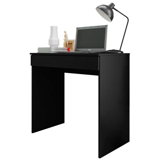 Imagem de Mesa Escrivaninha Para Notebook Home Office Allexa 80cm com 01 Gaveta Preto - Abmaza