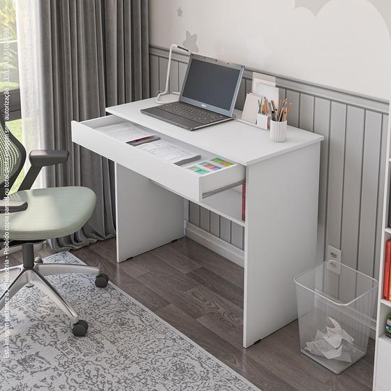 Mesa Escrivaninha Para Quarto Escritório Trabalho Estudo Computador Vitória - Makay Móveis Menor preço em Mesa Escrivaninha Para Quarto Escritório Trabalho Estudo Computador Vitória - Makay Móveis