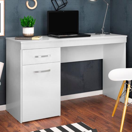Mesa Escrivaninha Vitória 1 Porta 1 Gaveta Branco - Demóbile Menor preço em Mesa Escrivaninha Vitória 1 Porta 1 Gaveta Branco - Demóbile