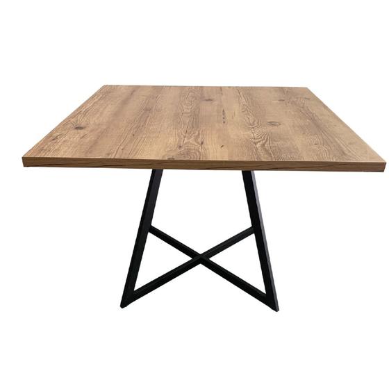 Imagem de Mesa Estilo Industrial Quadrada 70x70cm - Antíqua.