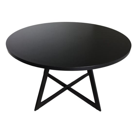 Imagem de Mesa Estilo Industrial Redonda 150cm - Cor Preto.