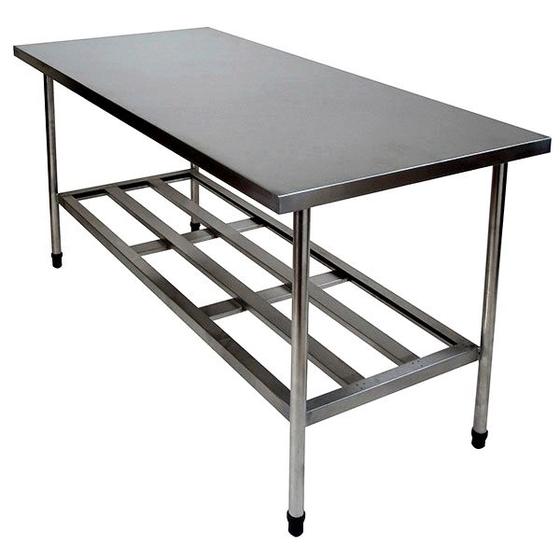 Imagem de Mesa Fixa Gradeada 190x70 Monarcha M197F Inox 430