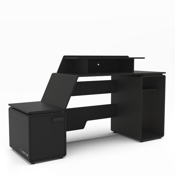 Mesa Gamer e Escritório XT RACER SPACE TWO - Preta com detalhe verde - XTMP108 Menor preço em Mesa Gamer e Escritório XT RACER SPACE TWO - Preta com detalhe verde - XTMP108