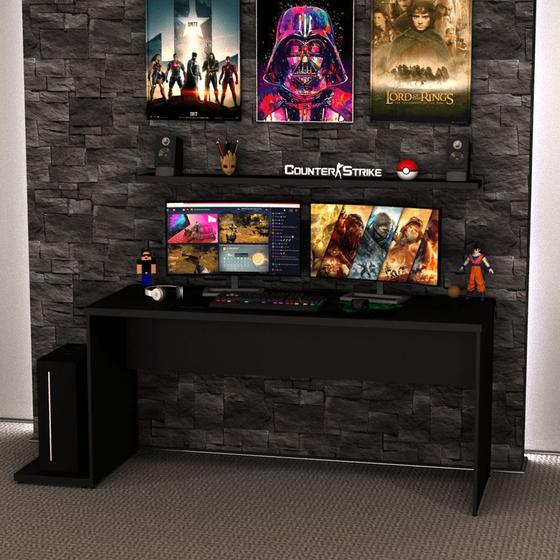 Mesa Gamer Escrivaninha 1600x600 Netmobil Menor preço em Mesa Gamer Escrivaninha 1600x600 Netmobil