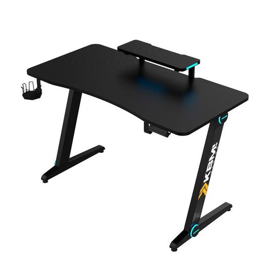 Imagem de Mesa Gamer KBM! GAMING DG500, Preto, RGB, Suporte para Monitor, Entrada P2 para Fone de Ouvido e Microfone - KGDG500PT