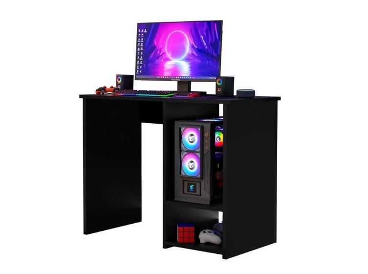 Imagem de Mesa Gamer Para PC Como Nicho Para CPU Cor Preto