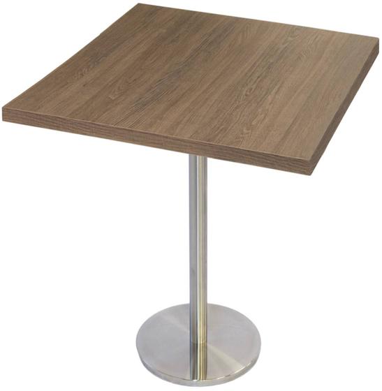 Mesa Georgia 70 cm Tampo Imbuia Quadrado Base Inox - 39114 Menor preço em Mesa Georgia 70 cm Tampo Imbuia Quadrado Base Inox - 39114