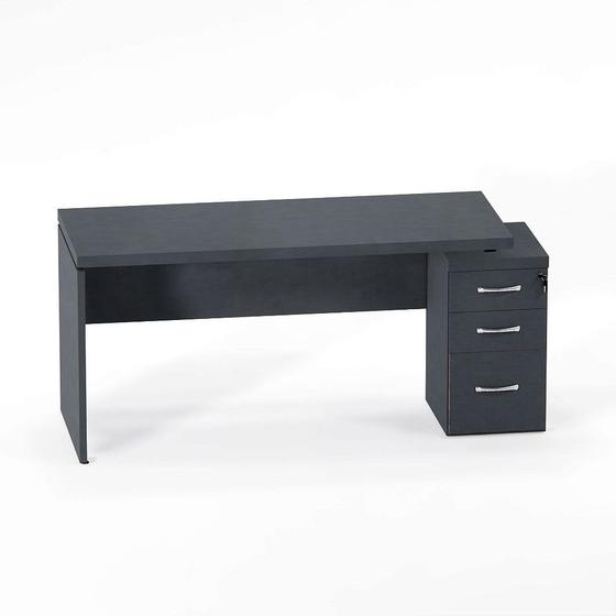 Imagem de Mesa Gerência Com Pé Gaveteiro 03 Gavetas PE 40 Pandin 1,64 x 0,60 M Grafito
