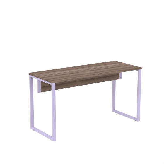 Imagem de Mesa Gerência Tubular P25 Pandin 1,35 M Walnut e Lilas