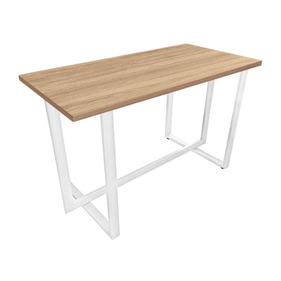 Imagem de Mesa Halden c/ Tampo 120 x 60 cm Escritório Branco/Jade