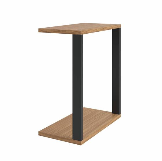 Imagem de Mesa Holambra para Notebook cor Freijo com Preto Fosco 60cm - 64288