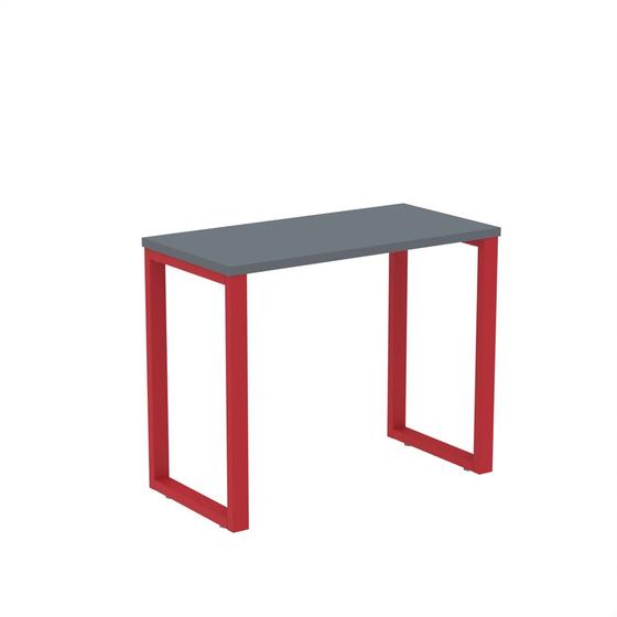 Imagem de Mesa Home Office Tubular P25 Pandin 90 CM Grafito e Vermelho