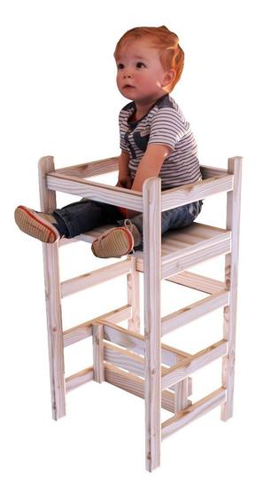 Imagem de Mesa Infantil + Cadeirão Com 2 Niveis Torre De Aprendizagem
