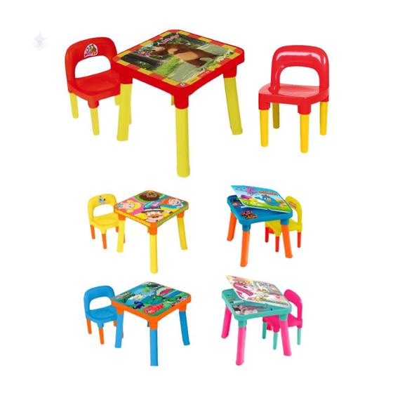 Imagem de Mesa Infantil Com 02 Cadeiras e Divisórias