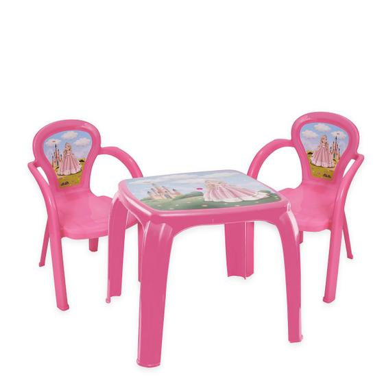 Imagem de Mesa Infantil Com 2 Cadeiras Para Brincar