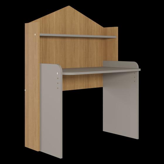 Mesa Infantil Com Banco Casinha Permobili Fendi/Nature Menor preço em Mesa Infantil Com Banco Casinha Permobili Fendi/Nature