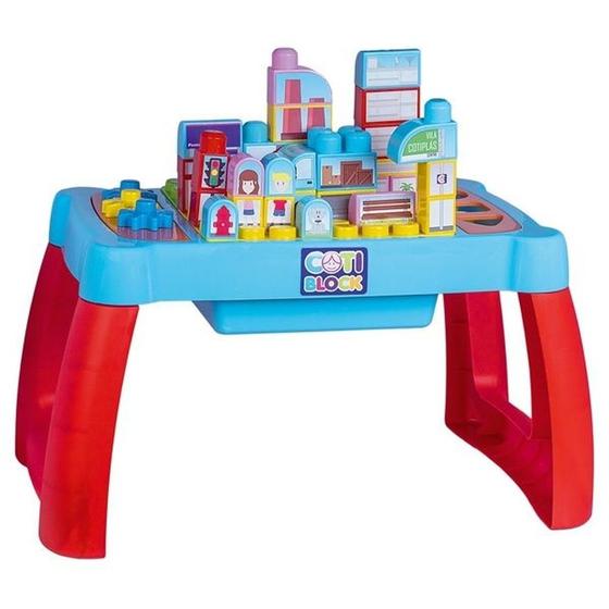 Imagem de Mesa Infantil Coti Block 40 Peças Interativa e Didática