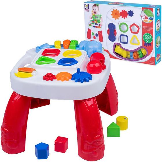 Imagem de Mesa Infantil Didática Divertida Play Time Vermelha Cotiplás