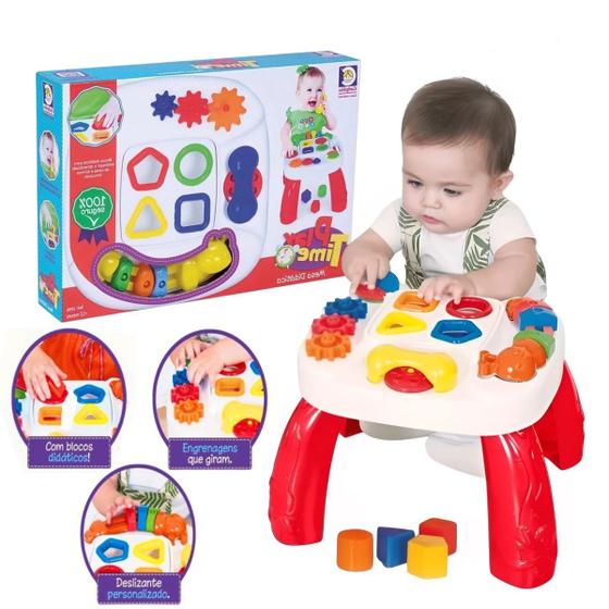 Imagem de Mesa Infantil Didática Play Time Com Atividades Cotiplás